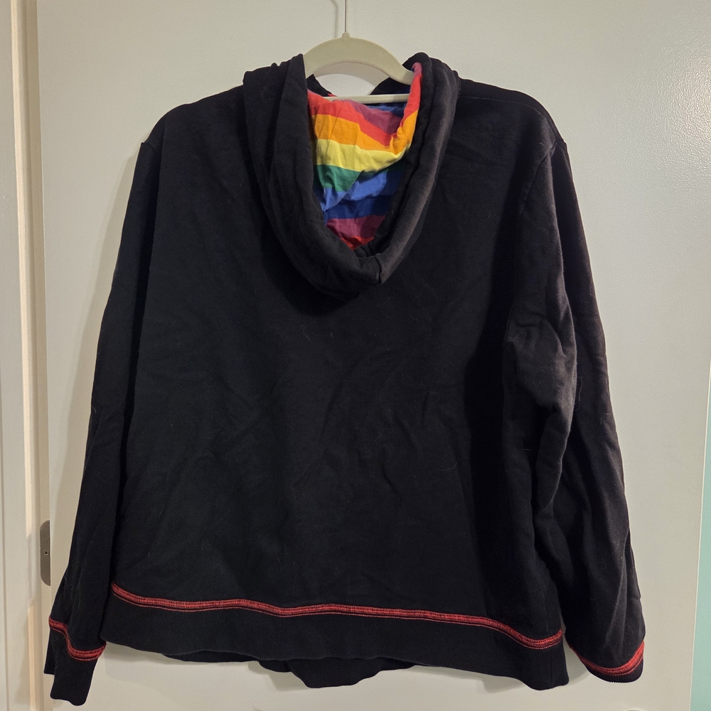 To.Black Hoodie with Rainbow Lining